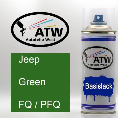 Jeep, Green, FQ / PFQ: 400ml Sprühdose, von ATW Autoteile West.